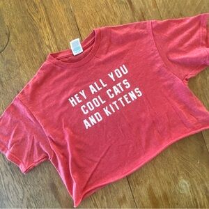 Red Crop Top with a cute message